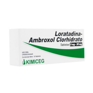 LORATADINA + AMBROXOL 5MG/30MG X 10 TAB (KIMICEG)