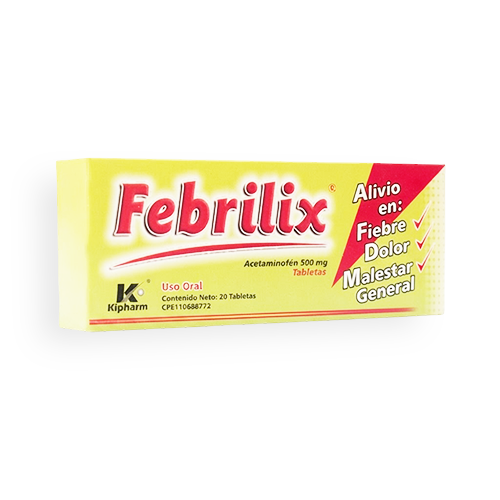 FEBRILIX 500MG X 20 TAB (ACETAMINOFEN)(KIPHARM)