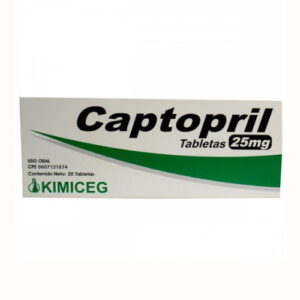 CAPTOPRIL 25MG X 20 TAB (KIMICEG)(TABLETAS)