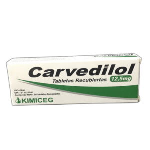 CARVEDILOL 12.5MG X 20 TAB (KIMICEG)(TABLETAS)