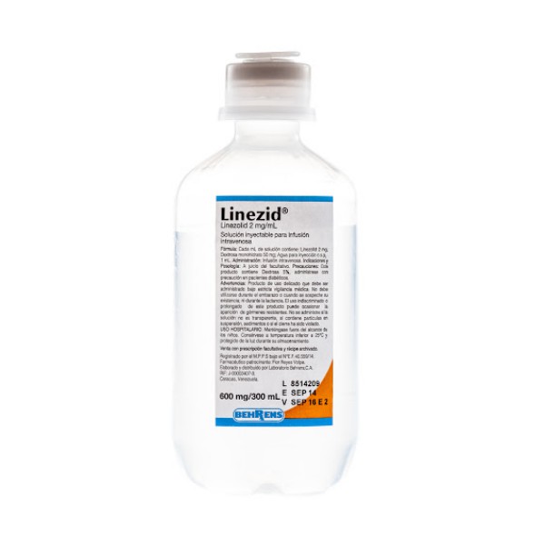 LINEZID 600MG/300ML AMP I.V (LINEZOLID) (BEHRENS) (AMPOLLAS)