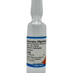DURACAINA HIPERBARA 5MG/80MG X 3ML AMP (BUPIVACAINA-DEXTR)(BEHRENS)