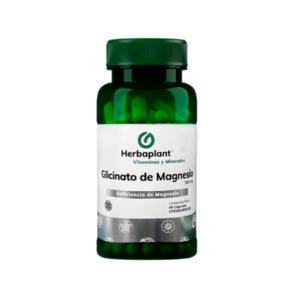 GLICINATO DE MAGNESIO 500MG X 60 CAPS (HERBAPLANT) (NATURISTA)