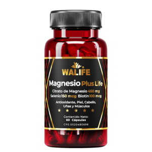 MAGNESIO PLUS LIFE 450MG X 60 CAP (CITRATO/SELENIO/BIOTIN) WALIFE (TABLETAS)