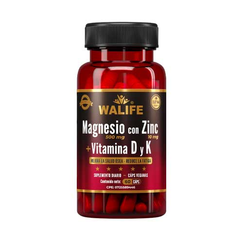 MAGNESIO CON ZINC VIT D Y K X 60 CAP (WALIFE)