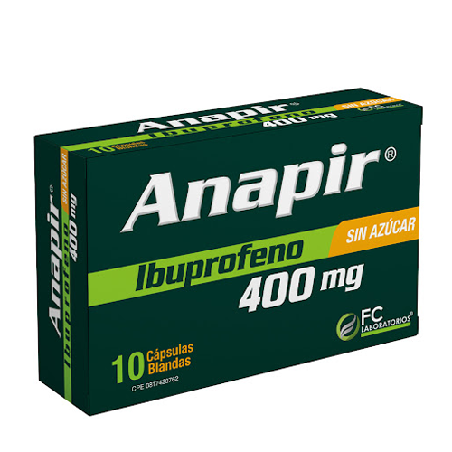 ANAPIR 400MG X 10 CAP BL (IBUPROFENO)(FC PHARMA)