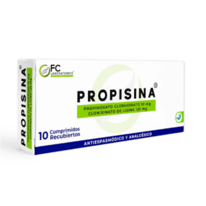 PROPISINA 10 MG / 125 MG X 10 TAB  (PROPINOXATO/LISINA) (PLIDAN) (FC PHARMA)