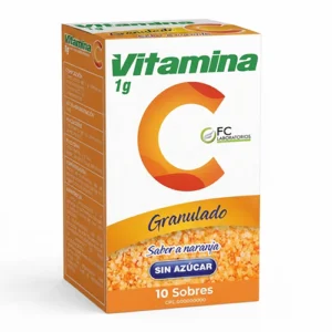 VITAMINA C 1G GRANULADO SIN AZUCAR S/NARANJA X SOBRE FC