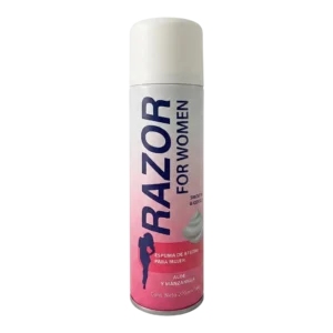ESPUMA DE AFEITAR PARA MUJER 200ML ALOE Y MANZANILLA (RAZOR)