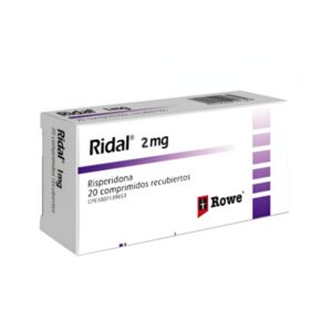 RIDAL 2MG X 20 TAB (RISPERIDONA)(ROWE)(TABLETAS)