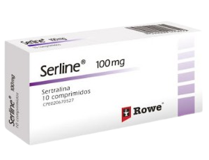 SERLINE 100MG X 10 COMP (SERTRALINA)(ROWE)(TABLETAS)