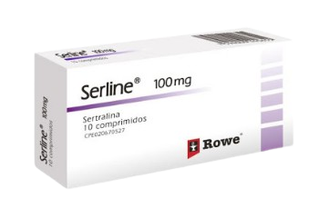 SERLINE 100MG X 10 COMP (SERTRALINA)(ROWE)(TABLETAS)