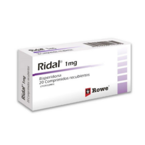 RIDAL 1MG X 20 TAB (RISPERIDONA)(ROWE)(TABLETAS)