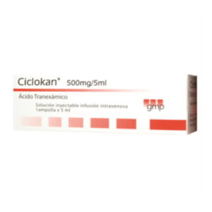 CICLOKAN 500MG AMP 5ML (ACIDO TRANEXANICO) (AMPOLLAS) (KLINOS)