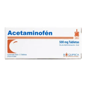 ACETAMINOFEN 500MG X 12 TAB (BIOQUIMICA) (TABLETAS)