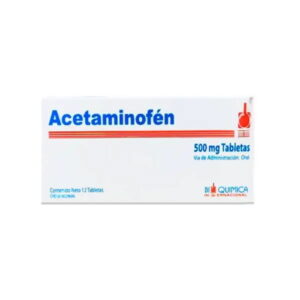 ACETAMINOFEN 500MG X 12 TAB (BIOQUIMICA) (TABLETAS)