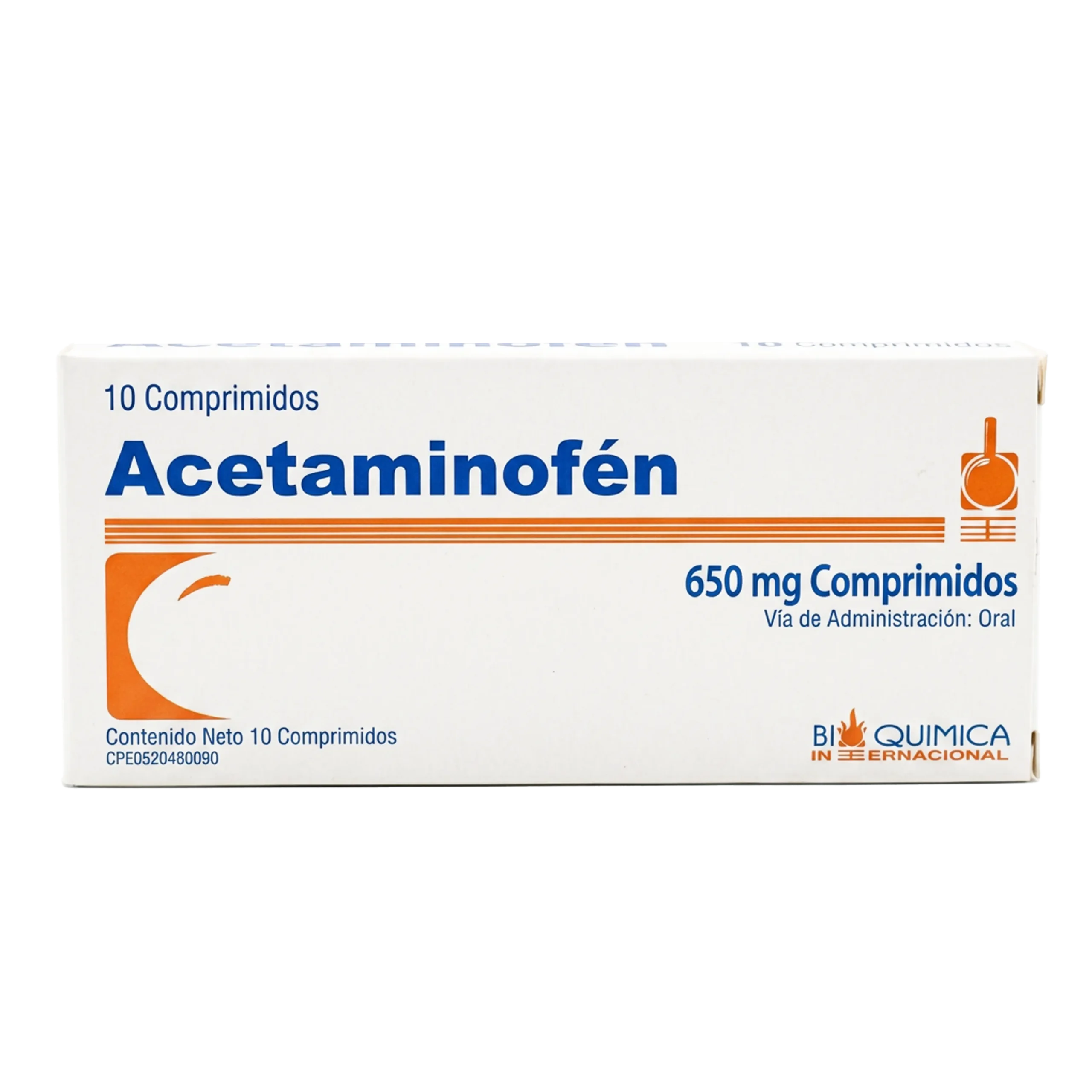 ACETAMINOFEN 650MG X 10 TAB (BIOQUIMICA) (TABLETAS)