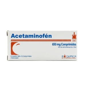 ACETAMINOFEN 650MG X 20 COMP (BIOQUIMICA)