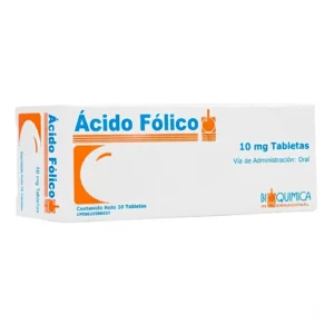ACIDO FOLICO 10MG X 10 TAB (BIOQUIMICA)