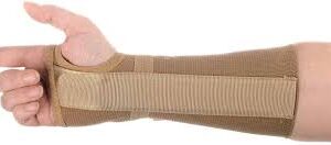 MUÑEQUERA CON FERULA DERECHA TALLA L  CON BEIGE (FORMA ELASTICA)