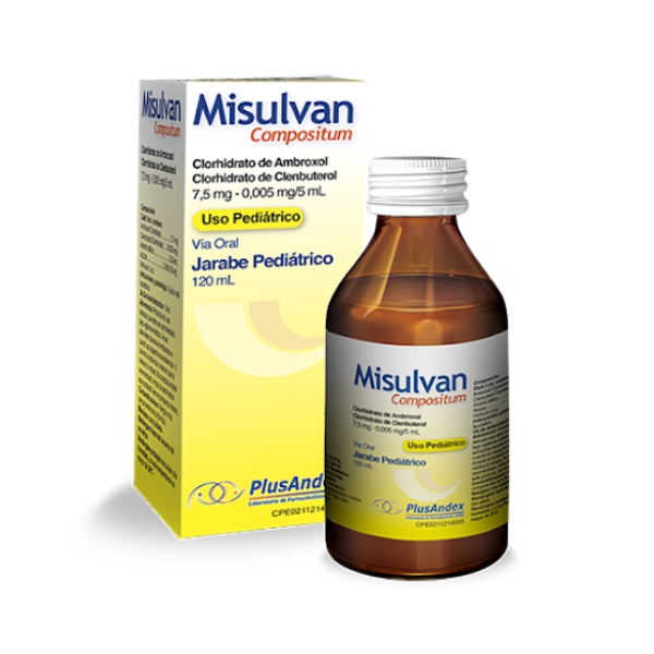 MISULVAN COMP 7,5MG/5ML JBE PED (AMBROXOL/CLENBUTEROL)(PLUSANDEX)
