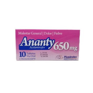 ANANTY 650MG X 10 TAB (ACETAMINOFEN) (TABLETAS) (PLUSANDEX)