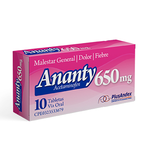 * ANANTY 650MG X 10 TAB (ACETAMINOFEN) (PLUSANDEX)