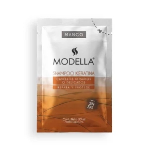 SHAMPOO KERATINA CABELLOS ALISADO MANGO SIN SAL X 30 ML (MODELLA)
