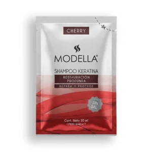 SHAMPOO KERATINA RESTAURACION PROFUNDA CHERRY SIN SAL X 30 ML (MODELLA)