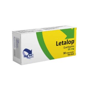 LETALOP 25MG X 30 TAB (QUETIAPINA) (SNC PHARMA)