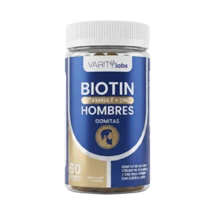 BIOTIN VITANINA E + ZINC PARA HOMBRES SABOR A LIMON X 60 GOMITAS (FALIDU)