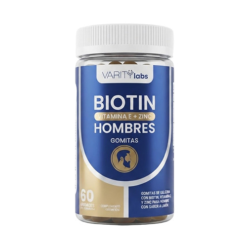 BIOTIN VITANINA E + ZINC PARA HOMBRES SABOR A LIMON X 60 GOMITAS (FALIDU)