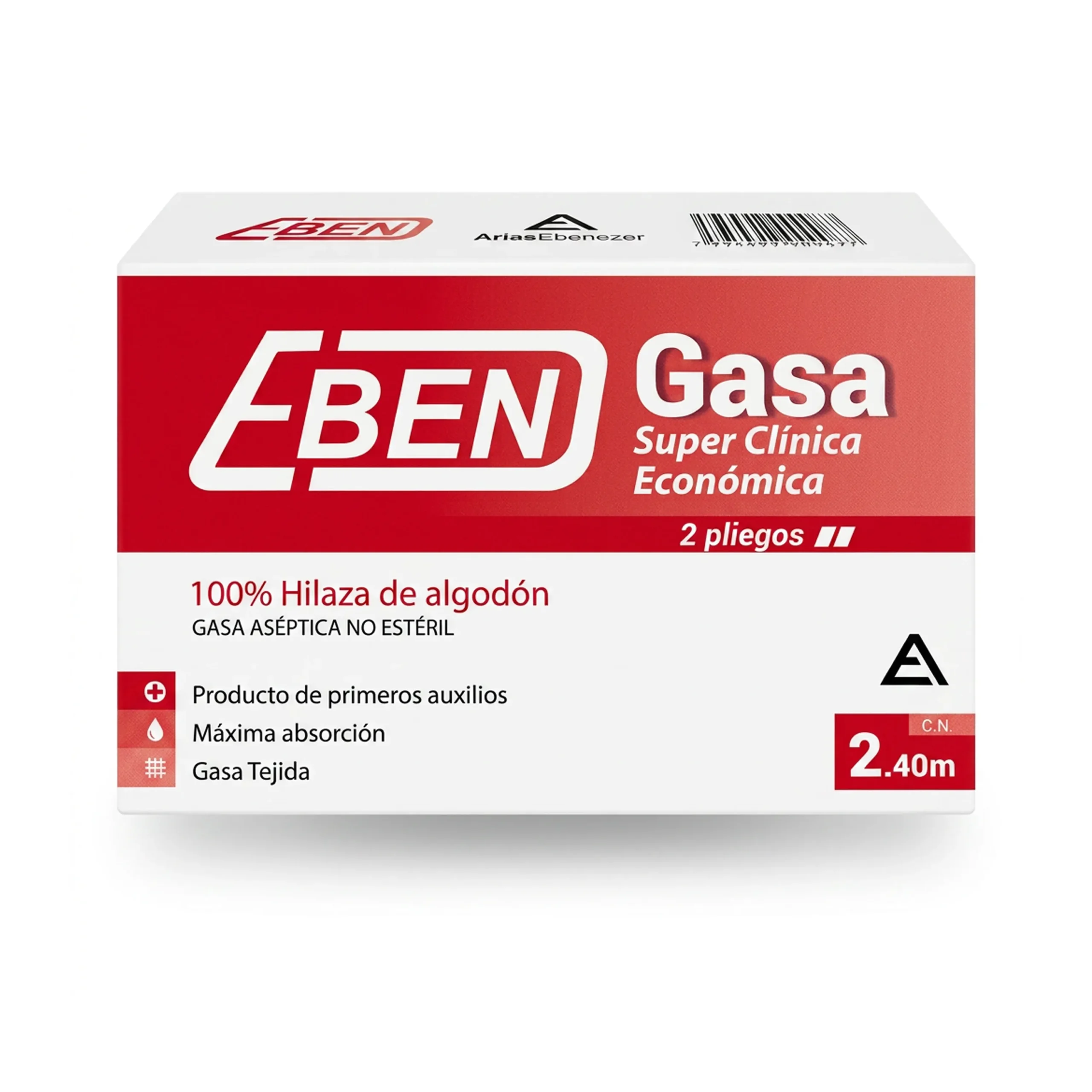 GASA CLINICA 2 PLIEGOS NO ESTERIL 2.4 M (EBEN) (MMQ)
