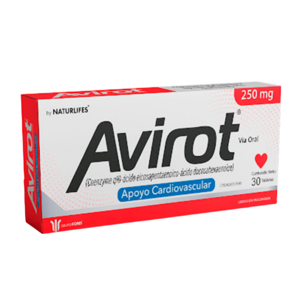 AVIROT 250 MG X 30 TAB (COENZIMA Q10/AC EICOSAPENTAENOICO) (NATURLIFES)