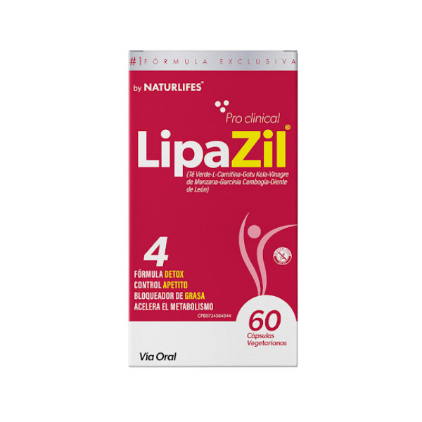 LIPAZIL X 60 CAP (TE VERDE+L-CARNITINA+VINAGRE DE MANZANA)(NATURLIFES)