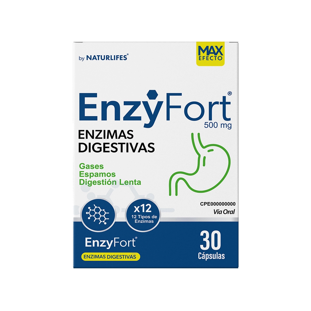 ENZYFORT ENZIMAS DIGESTIVAS 30 CAP NATURLIFES