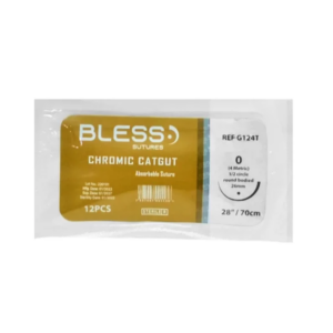 SUTURA CROMICO 0 AGUJA CURVA NO CORTANTE REF 812T (BLESS)