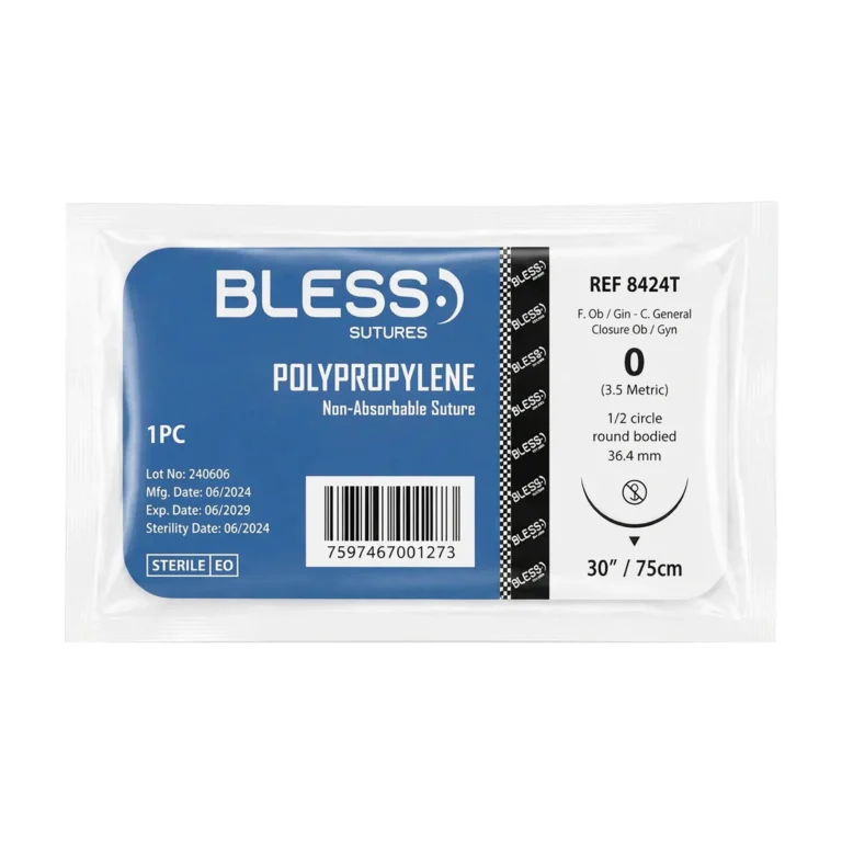 SUTURA PROLENE POLYPROPILENE 0 AGUJA CURVA NO CORTANTE (REF-8424T) (BLESS)