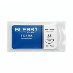 SUTURA SEDA 2-0 AGUJA CURVA NO CORTANTE (K833H) (BLESS)