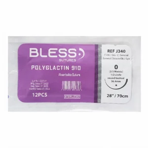 SUTURA POLIGLACTINA 0 CURVA NO CORTANTE REF J340 (BLESS)