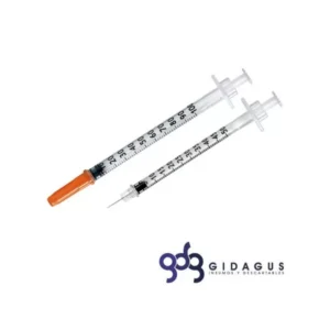 JERINGA DE INSULINA 1ML 30GX1/2″ TAPA NARANJA (GIDAGUS)