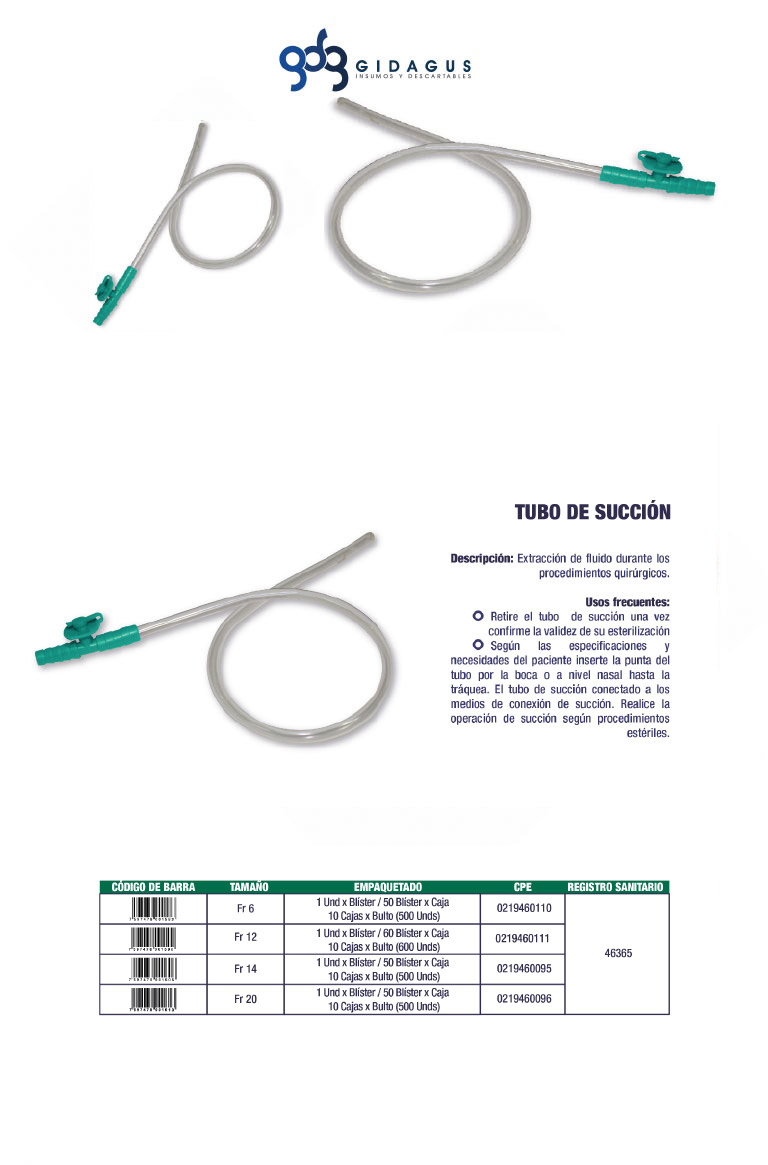 SONDA DE SUCCION # 14 (GIDAGUS) (MMQ)