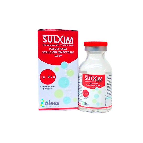 SULXIM 1G/0,5G  X 1 AMP (CEFOPERAZONA/SULBACTAM)(ALESS)