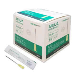 AGUJA HIPODERMICA 20G X 1″ (GROSSMED)