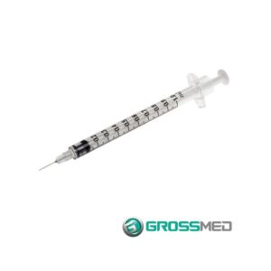 JERINGA DE INSULINA 1 CC 27 G x 1/2 TAPA GRIS (GROSSMED)