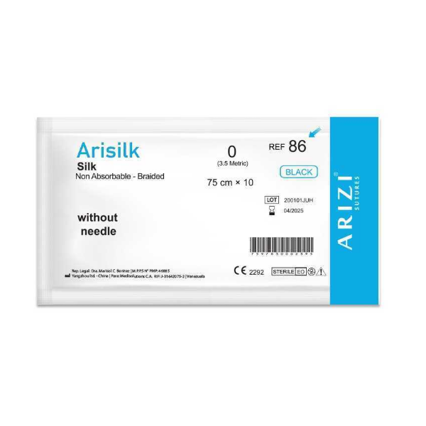 SUTURA ARISILK 0 SEDA 86 SIN AGUJA TRENZADO (ARIZI)