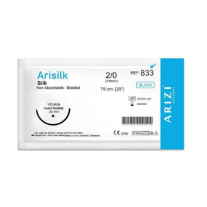 SUTURA ARISILK 2-0 (SEDA) 833 CURVA NO CORTANTE ARIZI