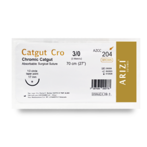 SUTURA CATGUT CHROMIC 3-0 70 CM A/C NO CORTANTE REF 204 ARIZI