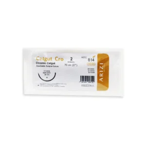 SUTURA CATGUT CRO 2 814 (CROMICO) 70CM AGUJA 1/2 CIRCULO (ARIZI)