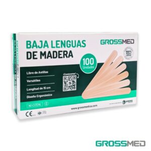 BAJA LENGUAS DE MADERA X 100 UNID (GROSSMED)
